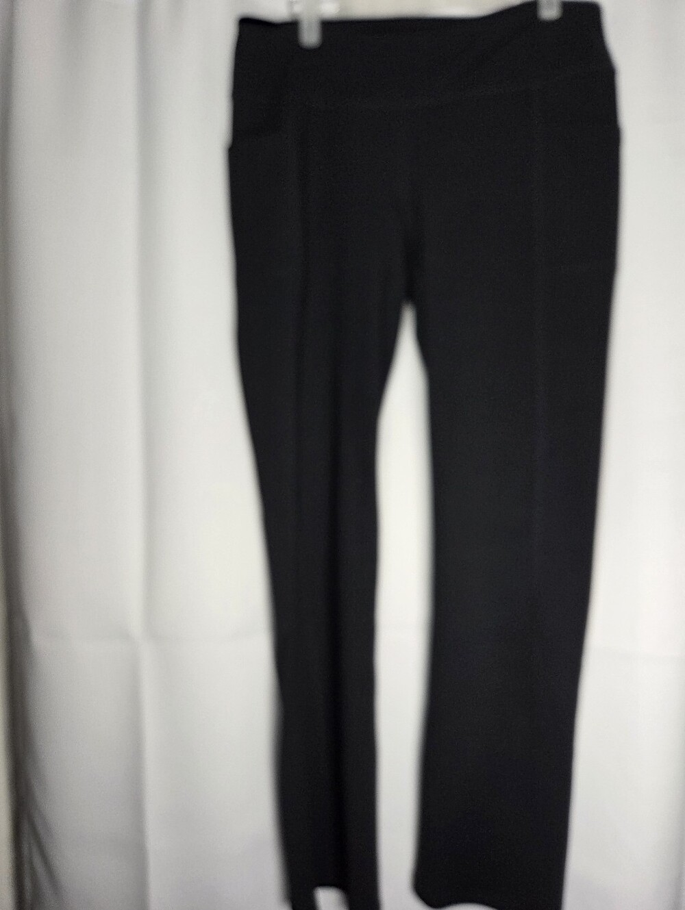 Sketchers Black Straight Leg Activewear  Pants Side Back Pockets Women's L